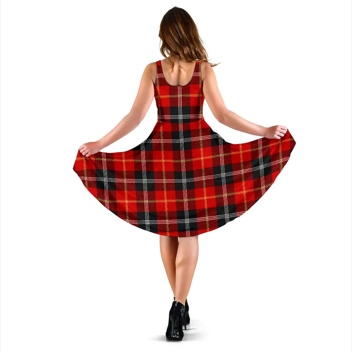 Scottish Marjoribanks Clan Tartan Women Midi Dress