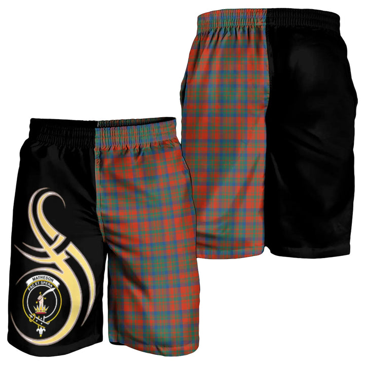Scottish Matheson Ancient Clan Crest Tartan Believe in Me Men's Shorts