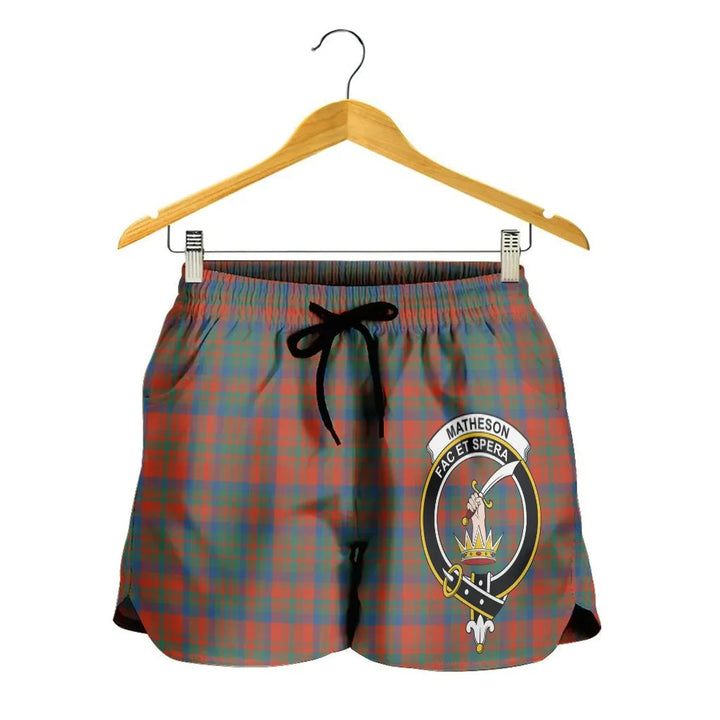 Scottish Matheson Ancient Clan Crest Tartan Women Shorts