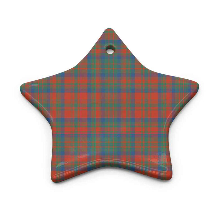 Scottish Matheson Ancient Clan Tartan Ceramic Ornament Star Shape Tartan Plaid