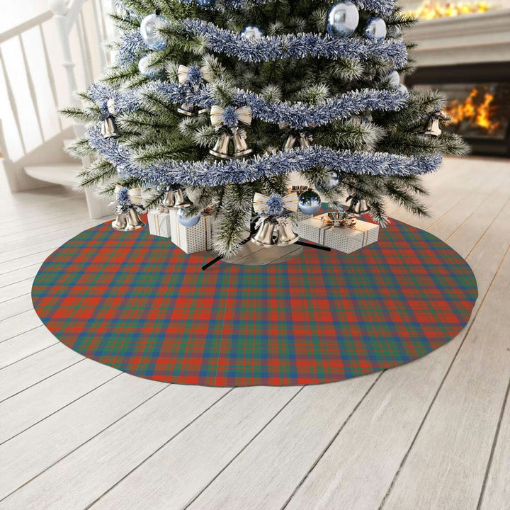Scottish Matheson Ancient Clan Tartan Christmas Tree Skirt No Tassels 3 Tartan Plaid