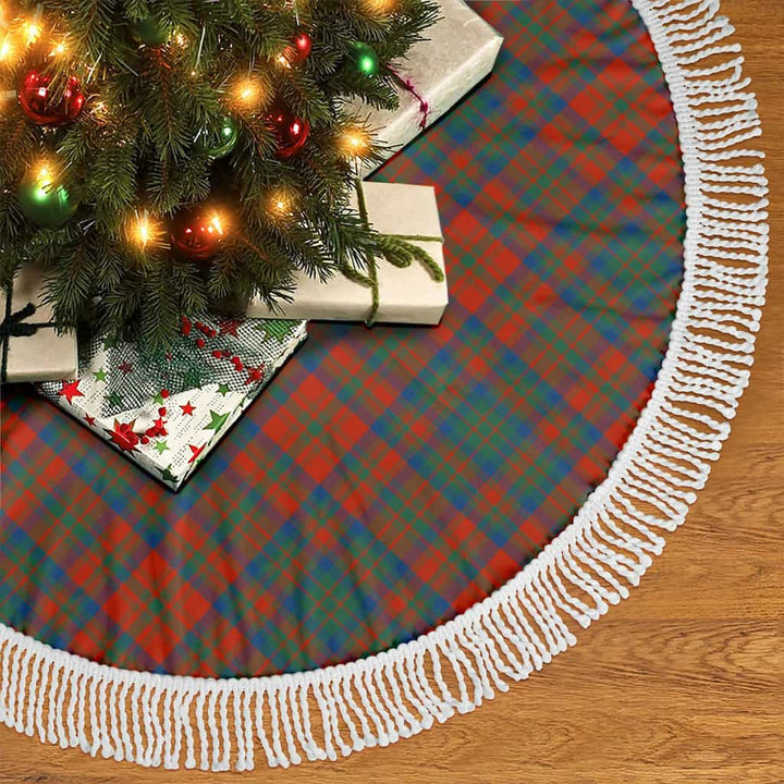 Scottish Matheson Ancient Clan Tartan Christmas Tree Skirt Tassels 2 Tartan Plaid