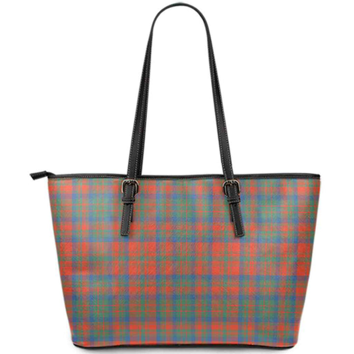 Scottish Matheson Ancient Clan Tartan Leather Tote Tartan Plaid