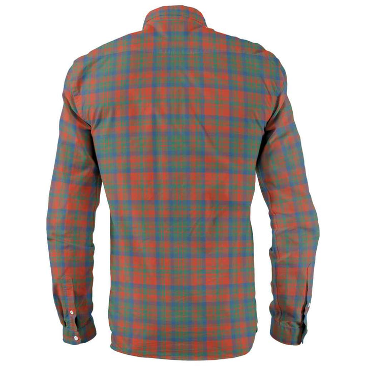 Scottish Matheson Ancient Clan Tartan Long Sleeve Shirt Back Side Tartan Plaid