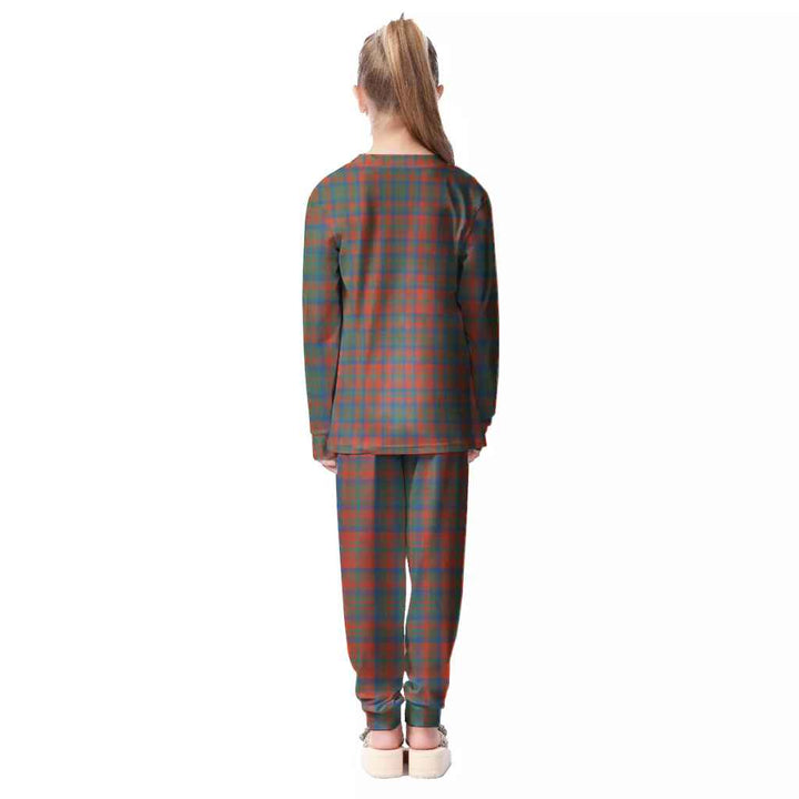 Scottish Matheson Ancient Clan Tartan Pajama Set Kid Back Side Tartan Plaid