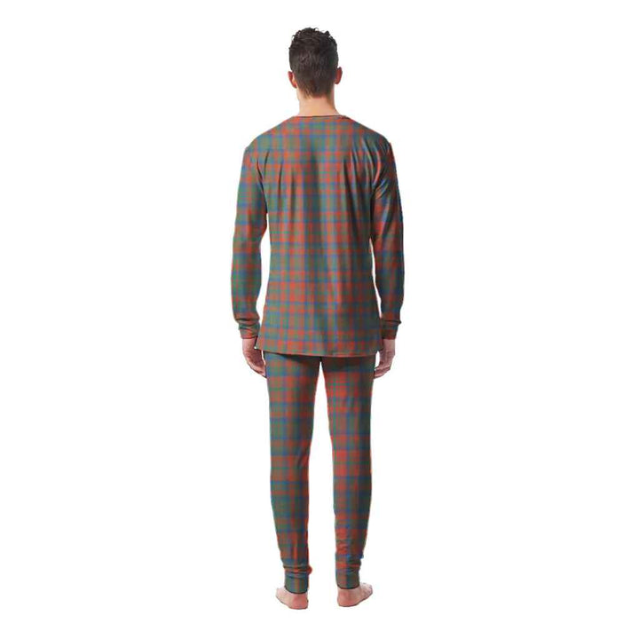 Scottish Matheson Ancient Clan Tartan Pajama Set Men Back Side Tartan Plaid