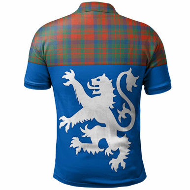 Scottish Matheson Ancient Clan Tartan Polo Shirt - Lion Rampant of Scotland With Flag Back Side Tartan Plaid
