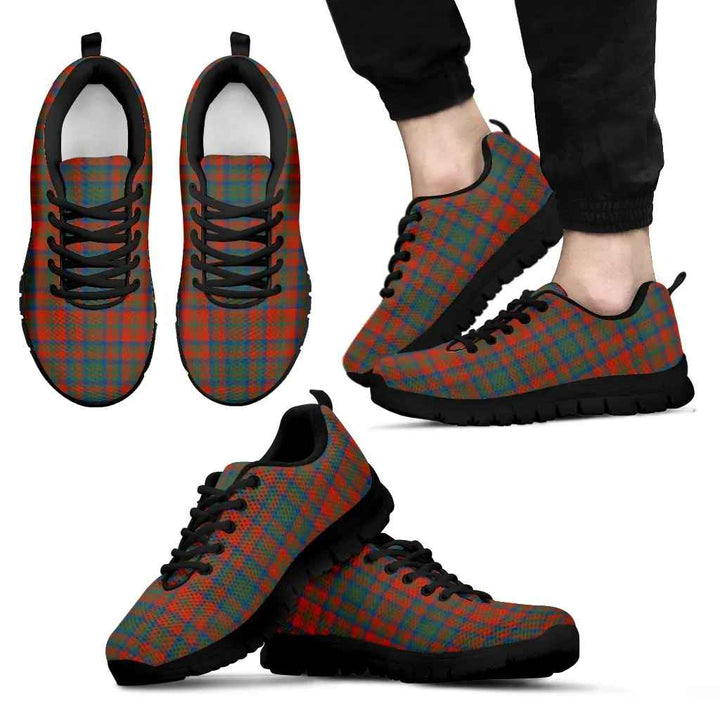Scottish Matheson Ancient Clan Tartan Sneakers Black Sole Tartan Plaid