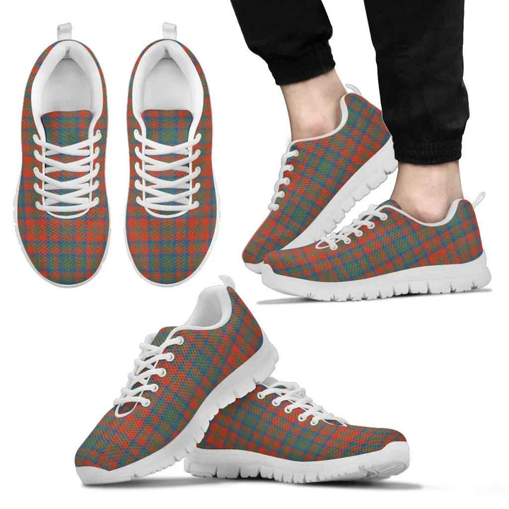 Scottish Matheson Ancient Clan Tartan Sneakers White Sole Tartan Plaid