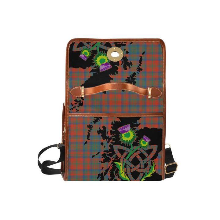 Scottish Matheson Ancient Clan Tartan Waterproof Canvas Bag With Thistle Tartan Plaid 6