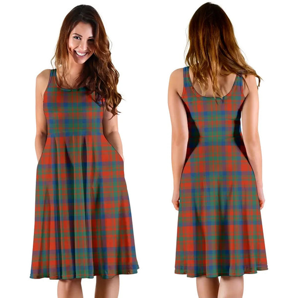 Scottish Matheson Ancient Clan Tartan Women Midi Dress
