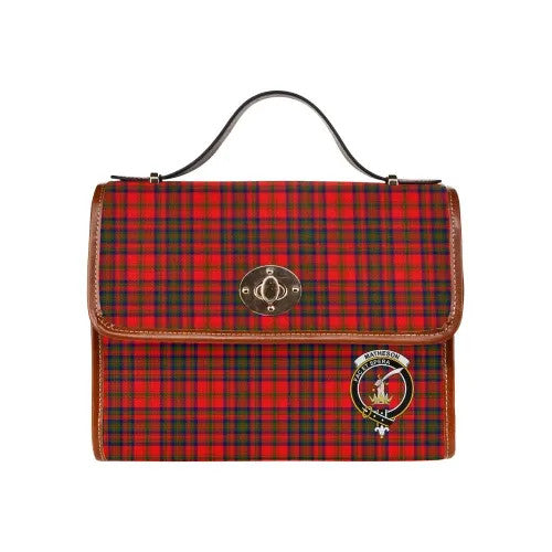 Scottish Matheson Clan Crest Tartan Waterproof Canvas Bag Tartan Plaid 1