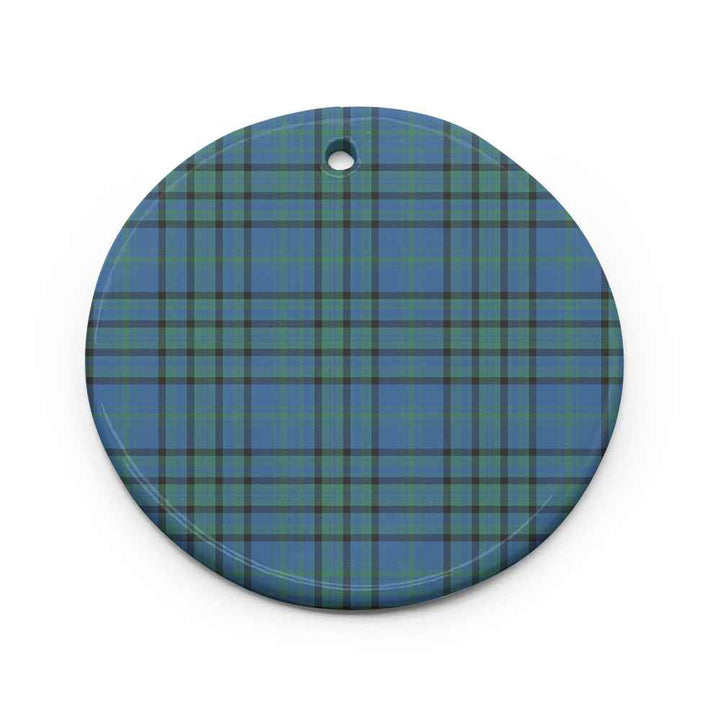 Scottish Matheson Hunting Ancient Clan Tartan Ceramic Ornament Circle Shape Tartan Plaid