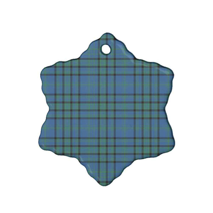 Scottish Matheson Hunting Ancient Clan Tartan Ceramic Ornament Snow Flake Shape Tartan Plaid