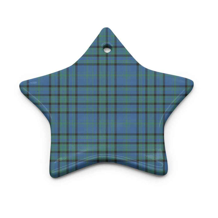 Scottish Matheson Hunting Ancient Clan Tartan Ceramic Ornament Star Shape Tartan Plaid