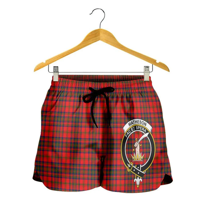Scottish Matheson Modern Clan Crest Tartan Women Shorts