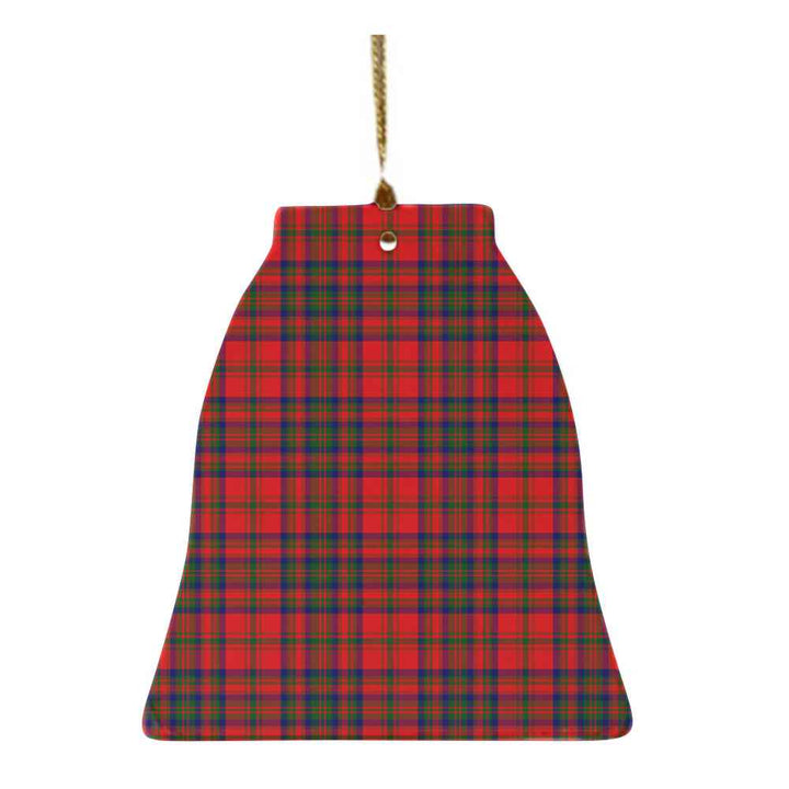 Scottish Matheson Modern Clan Tartan Ceramic Ornament Bell Shape Tartan Plaid