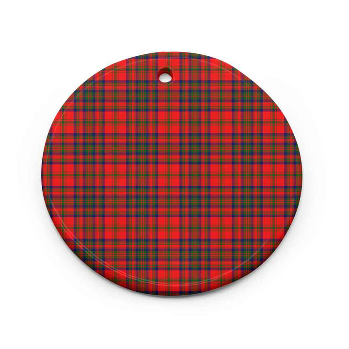 Scottish Matheson Modern Clan Tartan Ceramic Ornament Circle Shape Tartan Plaid