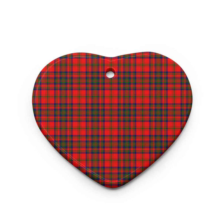 Scottish Matheson Modern Clan Tartan Ceramic Ornament Heart Shape Tartan Plaid