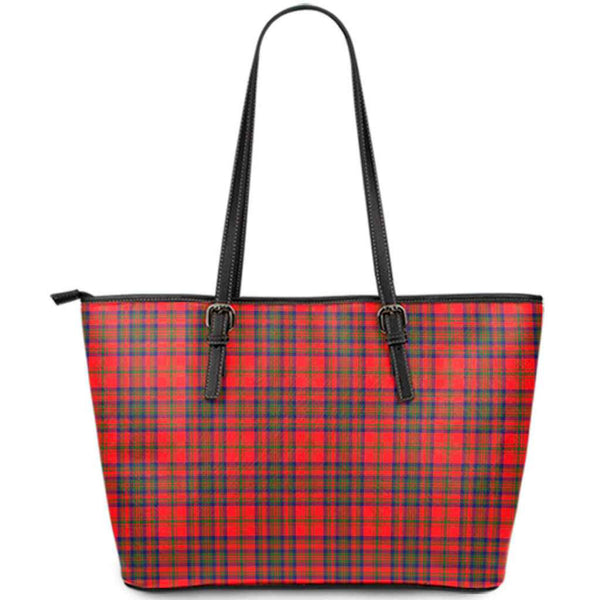 Scottish Matheson Modern Clan Tartan Leather Tote Tartan Plaid
