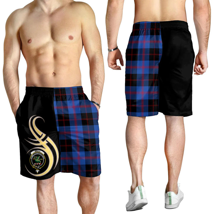 Scottish Maule Clan Crest Tartan Believe in Me Men's Shorts