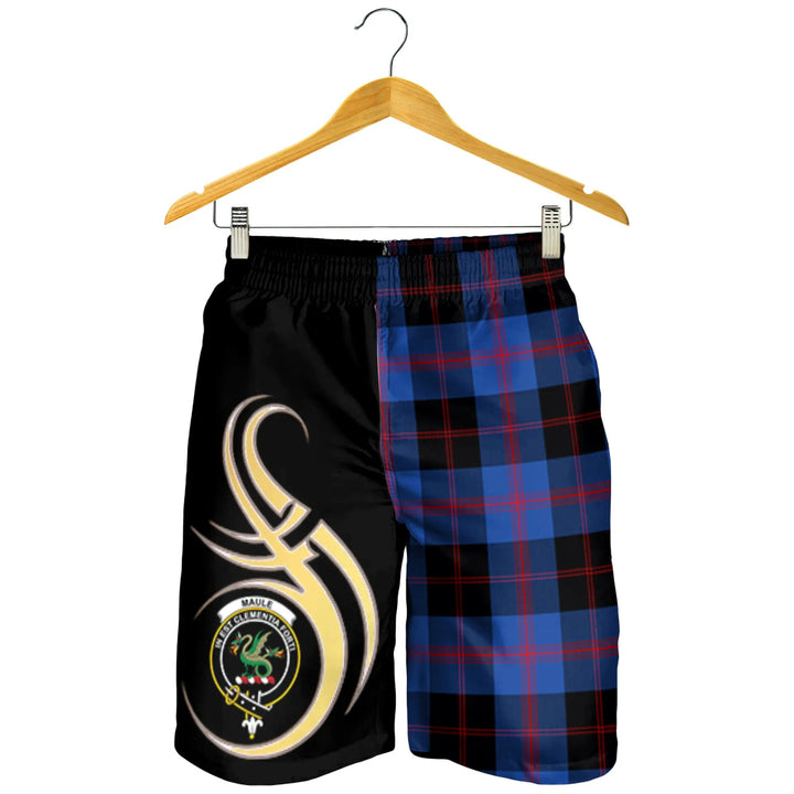 Scottish Maule Clan Crest Tartan Believe in Me Men's Shorts