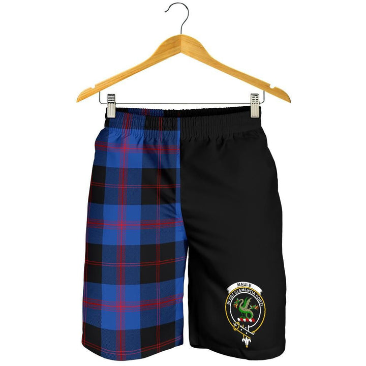 Scottish Maule Clan Crest Tartan Half of Me Men's Shorts