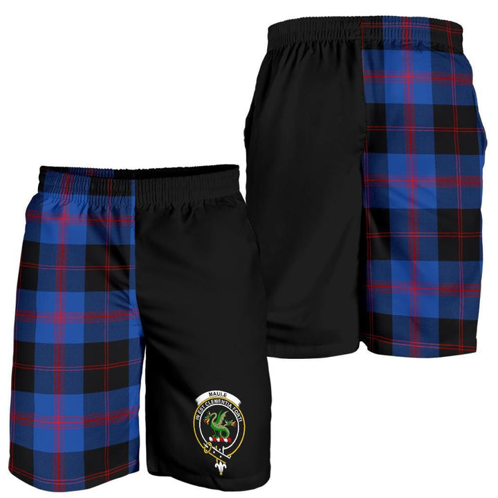 Scottish Maule Clan Crest Tartan Half of Me Men's Shorts