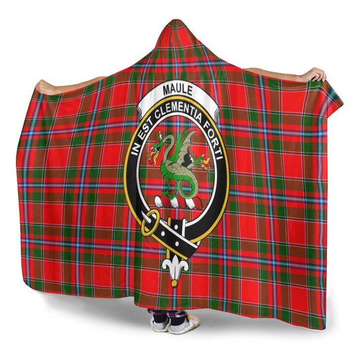 Scottish Maule Clan Crest Tartan Hooded Blanket Tartan Plaid 3