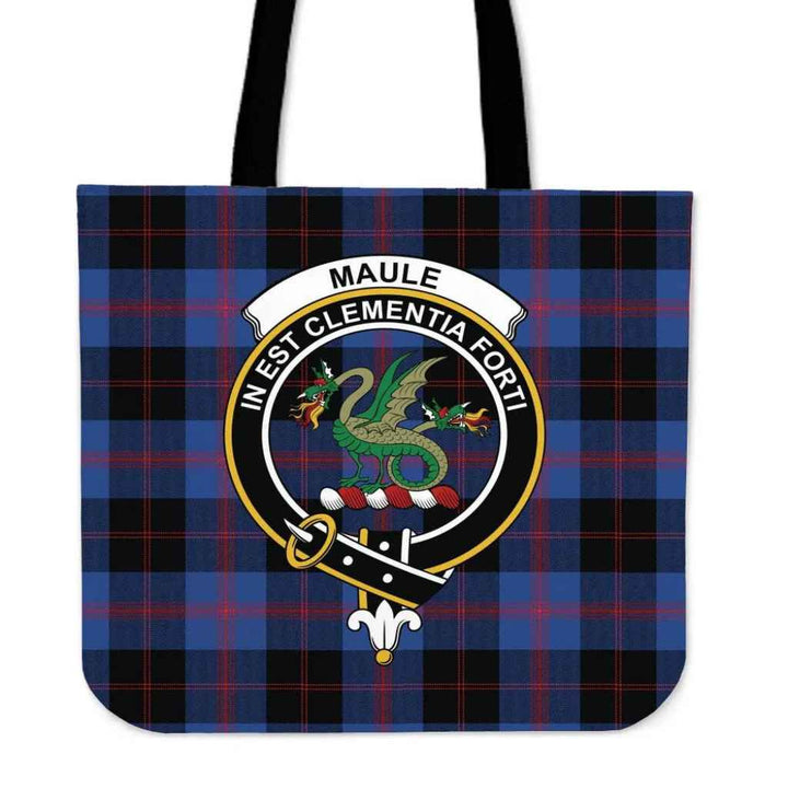 Scottish Maule Clan Crest Tartan Tote Bag Tartan Plaid
