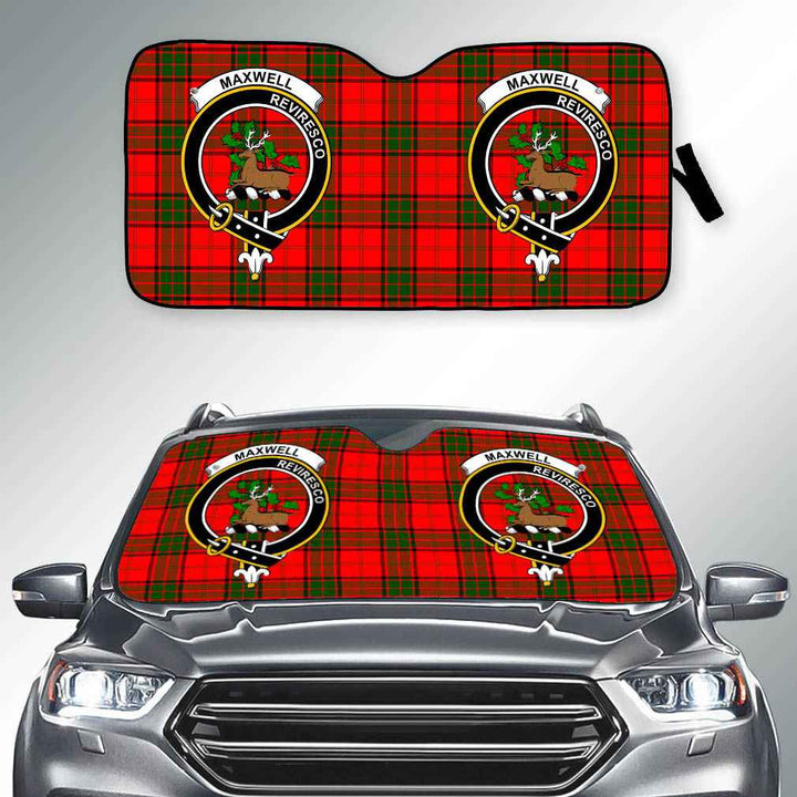 Scottish Maxwell Clan Crest Tartan Car Windshield Sun Shade Tartan Plaid 2