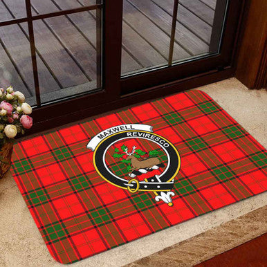 Scottish Maxwell Clan Crest Tartan Door Mat Tartan Plaid 1