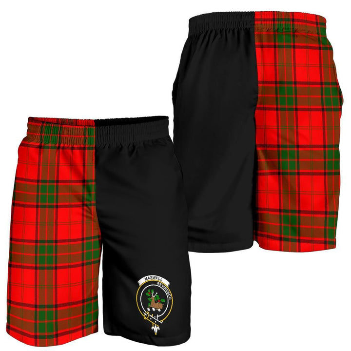 Scottish Maxwell Clan Crest Tartan Half of Me Men's Shorts
