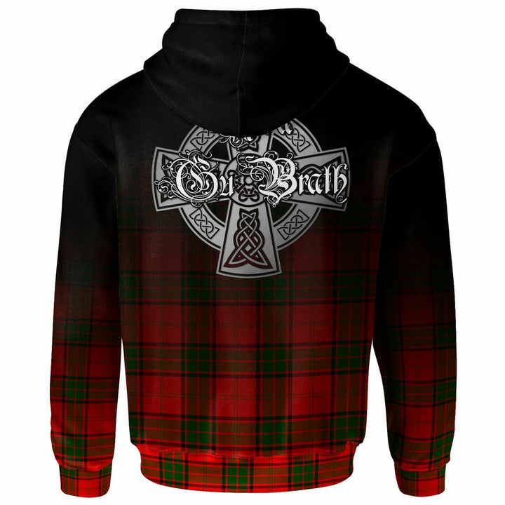 Scottish Maxwell Clan Crest Tartan Hoodie - Alba Gu Brath Family Crest Celtic Inspired Back Side Tartan Plaid