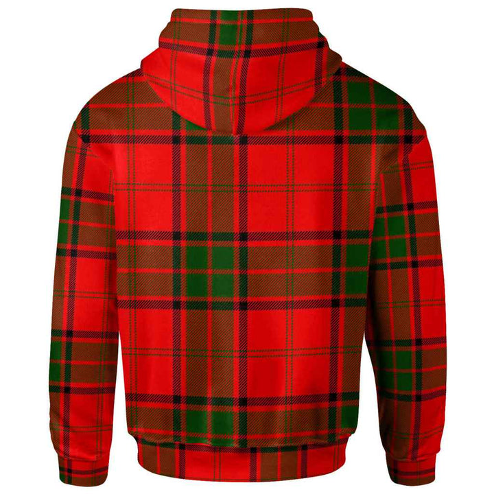 Scottish Maxwell Clan Crest Tartan Hoodie Back Side Tartan Plaid