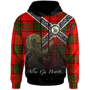 Scottish Maxwell Clan Crest Tartan Hoodie - Scotland Lion Front Side Tartan Plaid