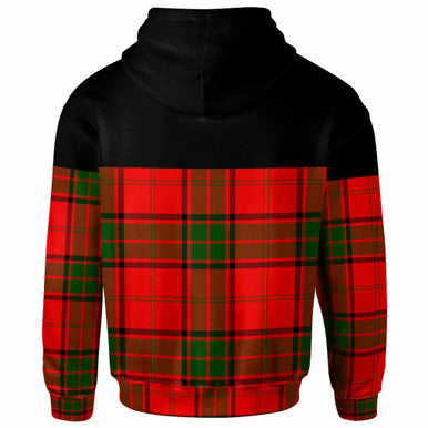 Scottish Maxwell Clan Crest Tartan Hoodie - Horizontal Style Back Side Tartan Plaid