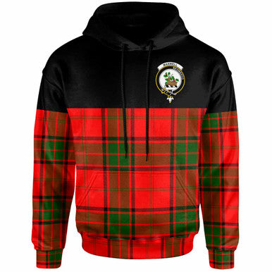 Scottish Maxwell Clan Crest Tartan Hoodie - Horizontal Style Front Side Tartan Plaid