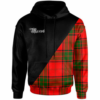 Scottish Maxwell Clan Crest Tartan Hoodie - Military Logo Front Side Tartan Plaid