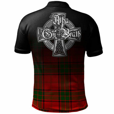 Scottish Maxwell Clan Crest Tartan Polo Shirt - Alba Gu Brath Family Crest Celtic Inspired Back Side Tartan Plaid
