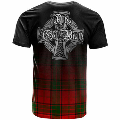 Scottish Maxwell Clan Crest Tartan T-Shirt - Alba Gu Brath Family Crest Celtic Inspired Back Side Tartan Plaid