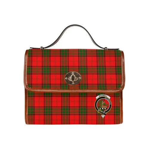 Scottish Maxwell Clan Crest Tartan Waterproof Canvas Bag Tartan Plaid 1