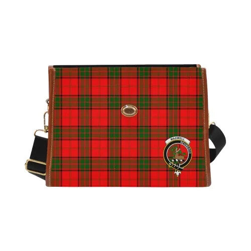 Scottish Maxwell Clan Crest Tartan Waterproof Canvas Bag Tartan Plaid 2