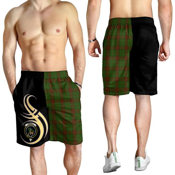 Scottish Maxwell Hunting Clan Crest Tartan Believe in Me Men's Shorts