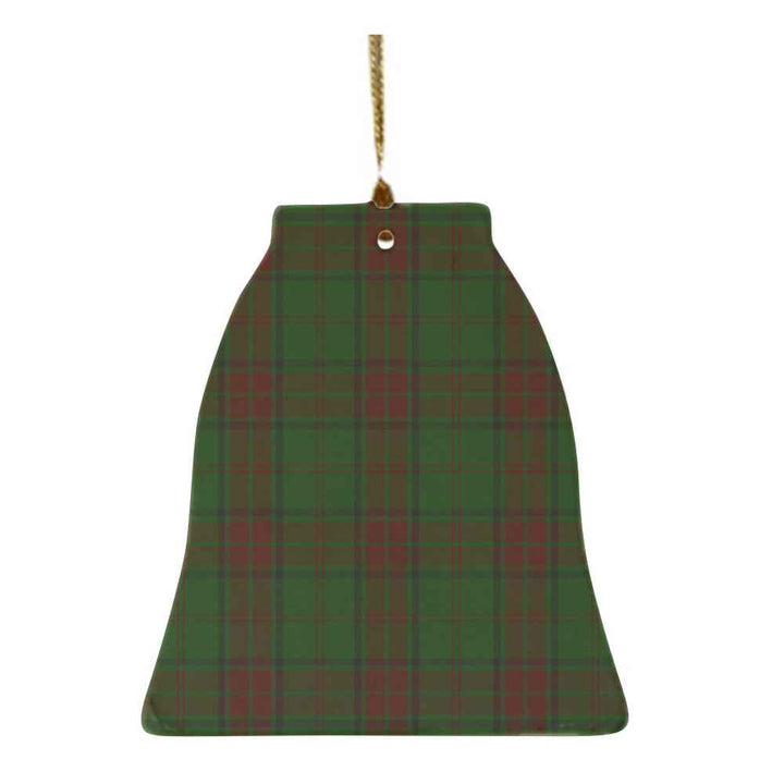 Scottish Maxwell Hunting Clan Tartan Ceramic Ornament Bell Shape Tartan Plaid