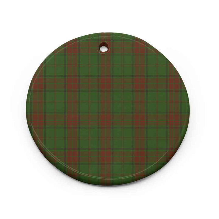 Scottish Maxwell Hunting Clan Tartan Ceramic Ornament Circle Shape Tartan Plaid