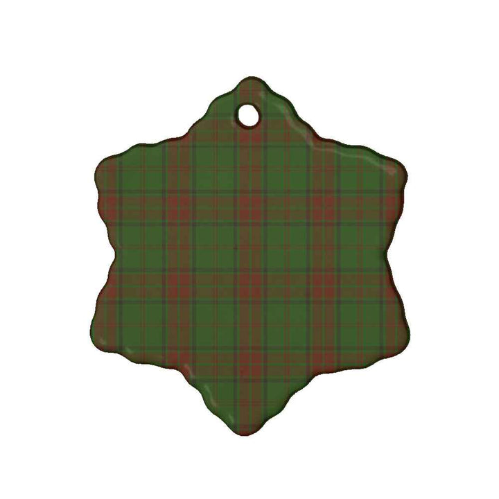 Scottish Maxwell Hunting Clan Tartan Ceramic Ornament Snow Flake Shape Tartan Plaid