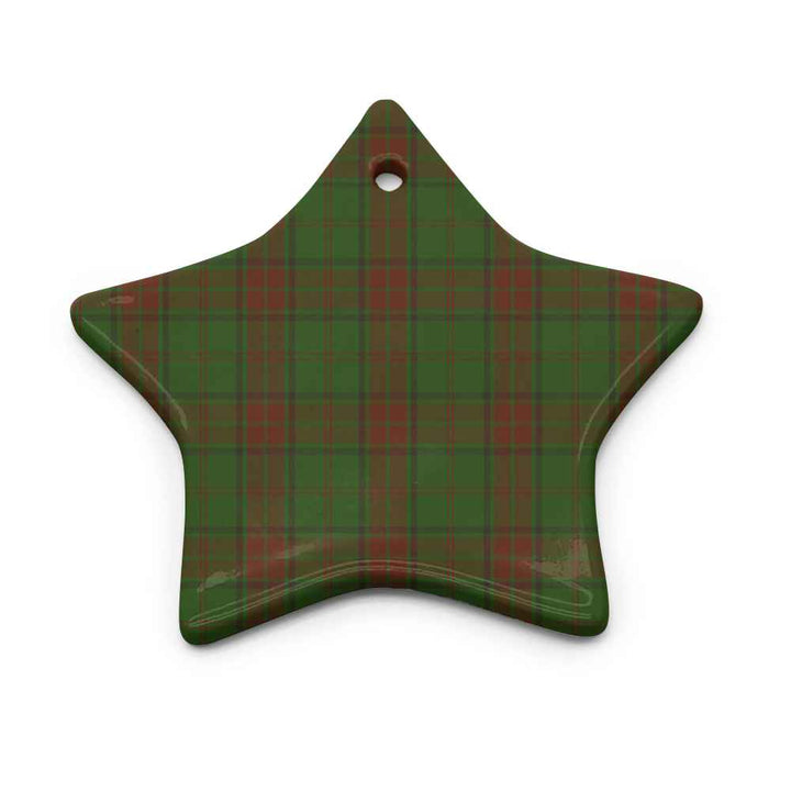 Scottish Maxwell Hunting Clan Tartan Ceramic Ornament Star Shape Tartan Plaid