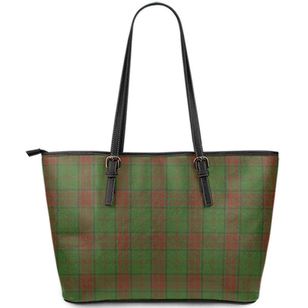 Scottish Maxwell Hunting Clan Tartan Leather Tote Tartan Plaid
