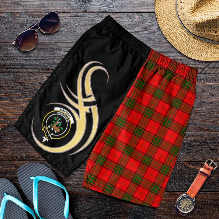 Scottish Maxwell Modern Clan Crest Tartan Believe in Me Men's Shorts
